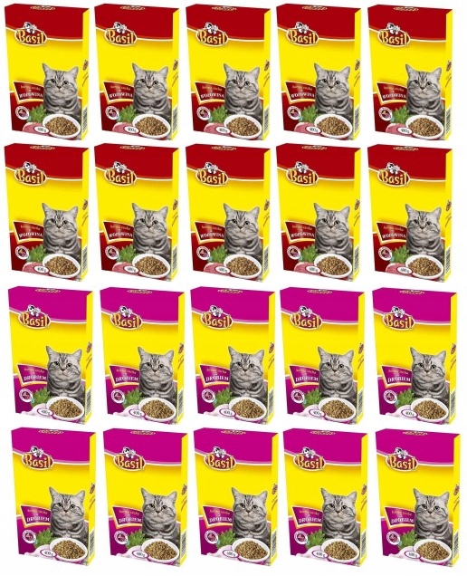 Levně Suché krmivo pro kočky Basil Dry mix chutí x 20 Ks