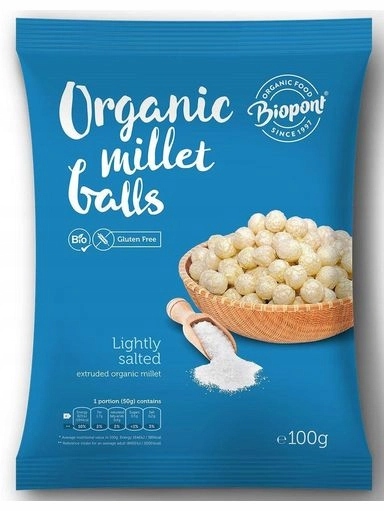 Levně 6 x Biopont Jáhlové křupky jemně solené, bezlepkové, Bio 100 g