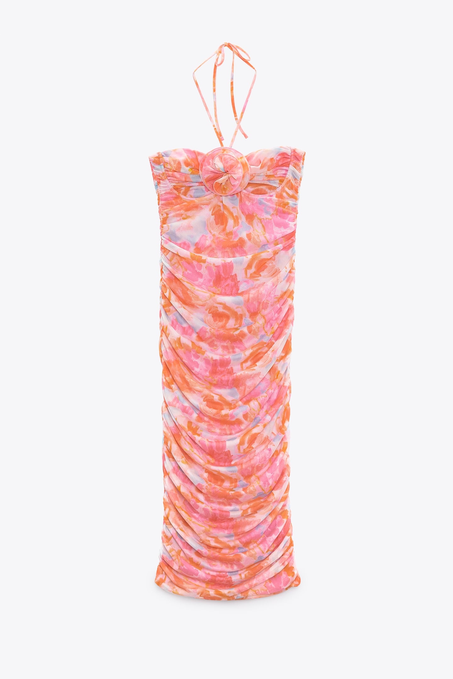 ZARA SUKIENKA Z MARSZCZNIEM I KWIATEM 3D L - 12470823568