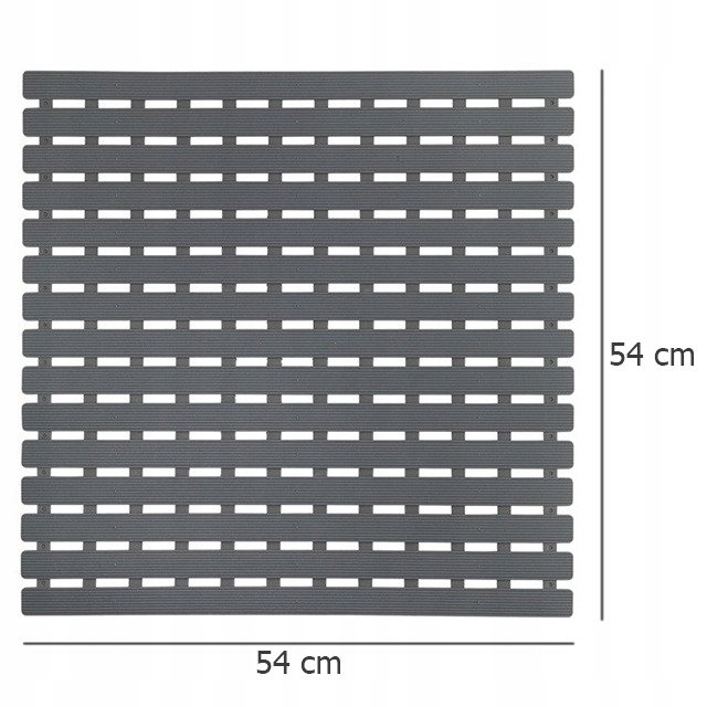 MATA ANTYPOŚLIZGOWA 54X54 CM SZARY WENKO INDOOR Kształt kwadrat