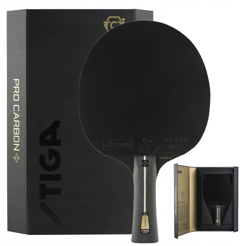 Stiga Pro Carbon+ Pálka na stolní tenis Cybershape 5 hvězdiček Ittf