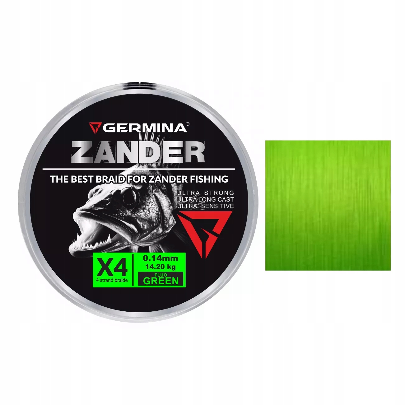 Plecionka 0,14mm/14,20kg Germina Zander Spinn X4
