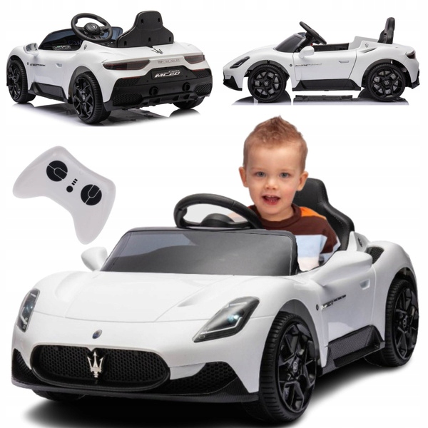 Sun Baby Auto na Akumulator Maserati Gt Cabrio Biały Pilot MP3 Led 12V