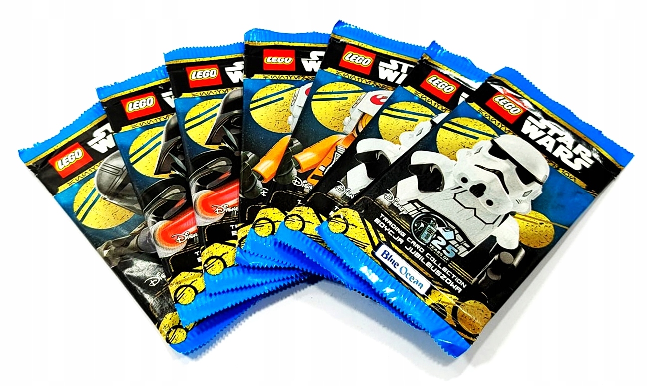 KARTY LEGO STAR WARS. SERIA 5. EDYCJA JUBILEUSZOWA. 42 KARTY. 7 SASZETEK
