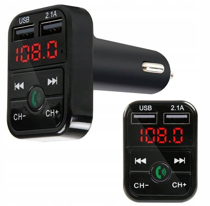 Adapter Transmiter BT 5.0 2xUSB MicroSD Głośnomówi