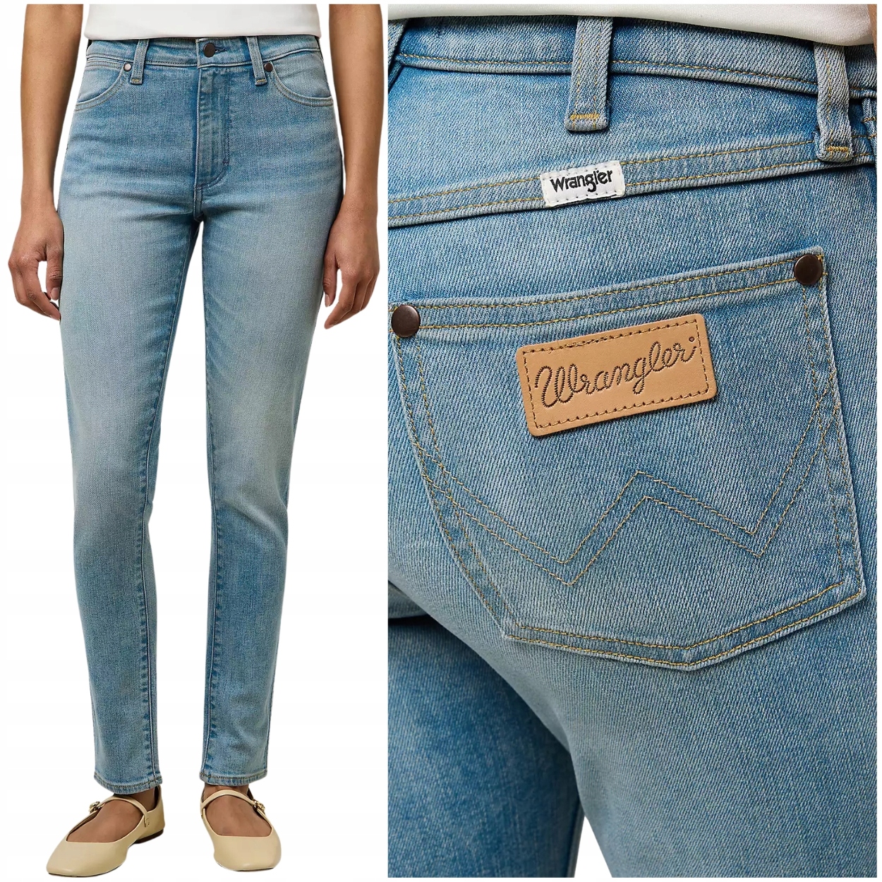 Wrangler Sienna Artic Forge dámské džínové kalhoty úzké nohavice 7/8 W25 L30