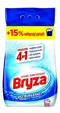 Levně Prací prášek Bryza White 4v1 6,825kg 105 Praní