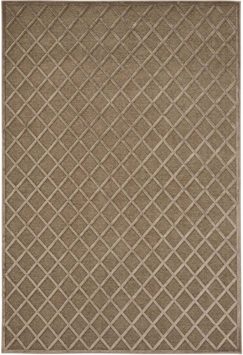 Hnedý koberec z viskózy s 3D efektom 200x300