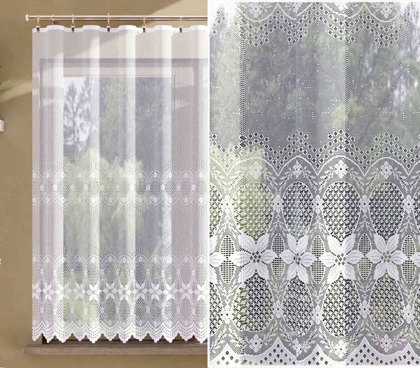 Záclona vzor 115816 velikost 500 x 155 cm rovná (hotová) s lemováním