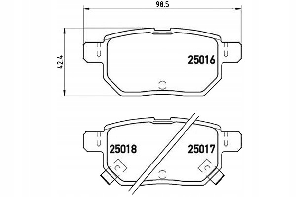 Brembo Brzdové Destičky Toyota Prius 09- Zadní Asistent řidiče #28