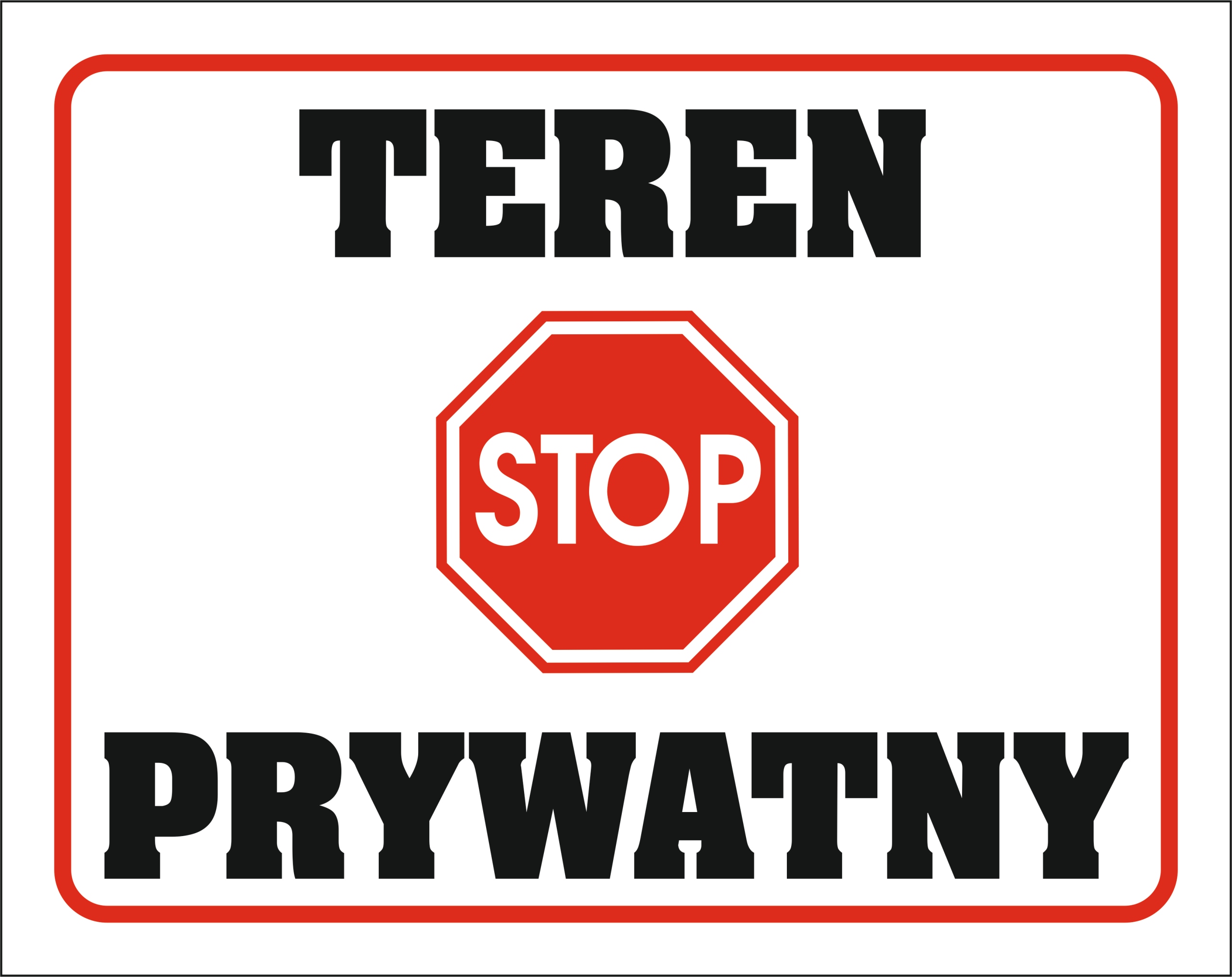 

Tabliczka pcv Teren Prywatny 24x30