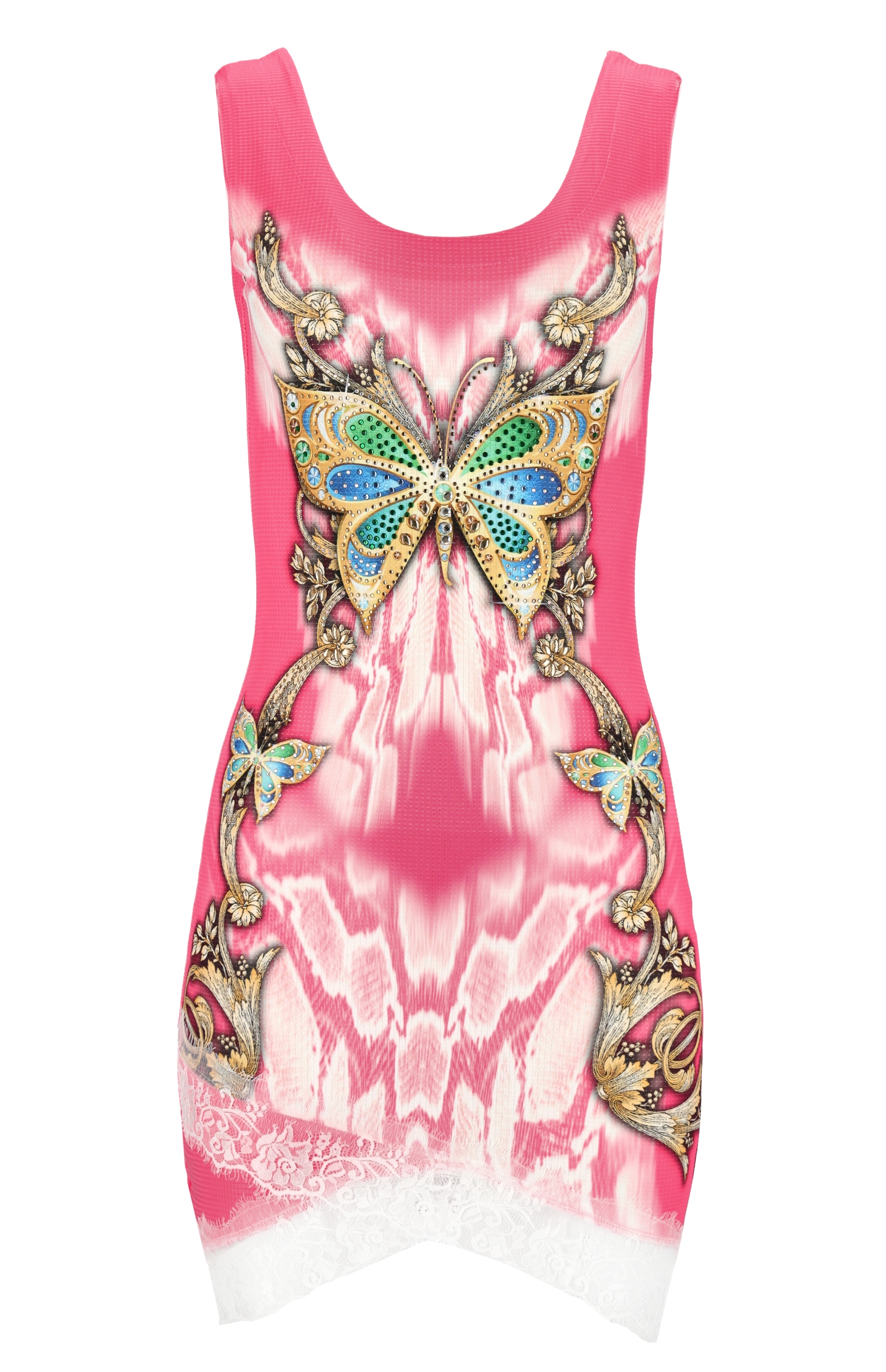 Šaty Elegantní Ženské Šaty S Přiléhavými Ramínky, Vzor Krajka