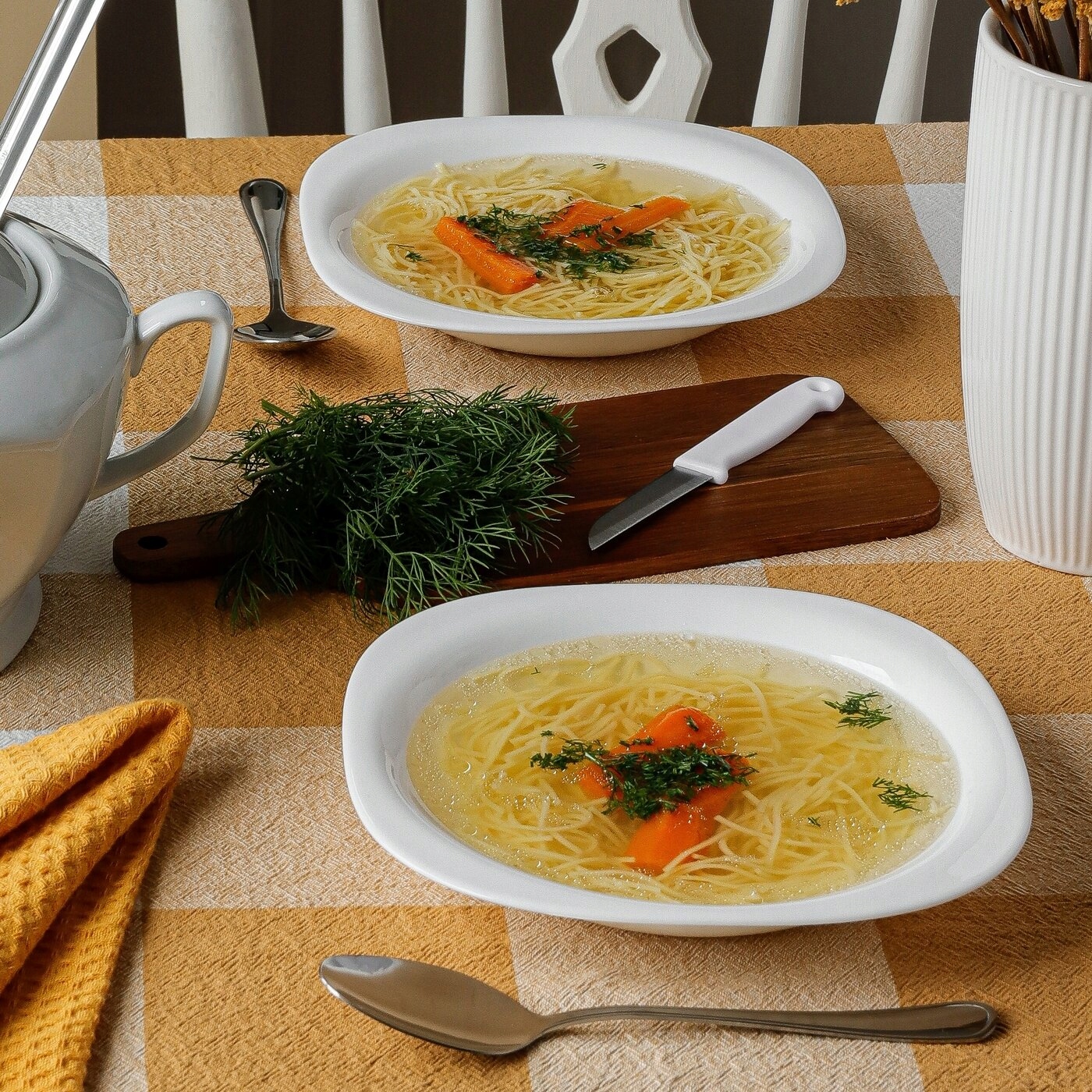 KWADRATOWE talerze obiadowe ZESTAW TALERZY 6 osób Kod producenta 5903313437646