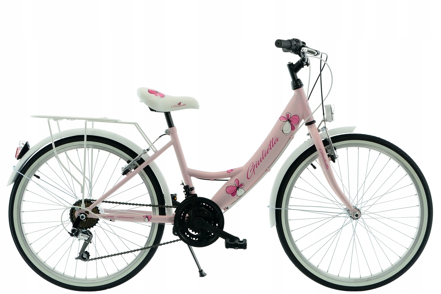 Rower 24 Kands Laguna Giulietta różowo-biały mat R14 wzrost 130-150 cm 2026