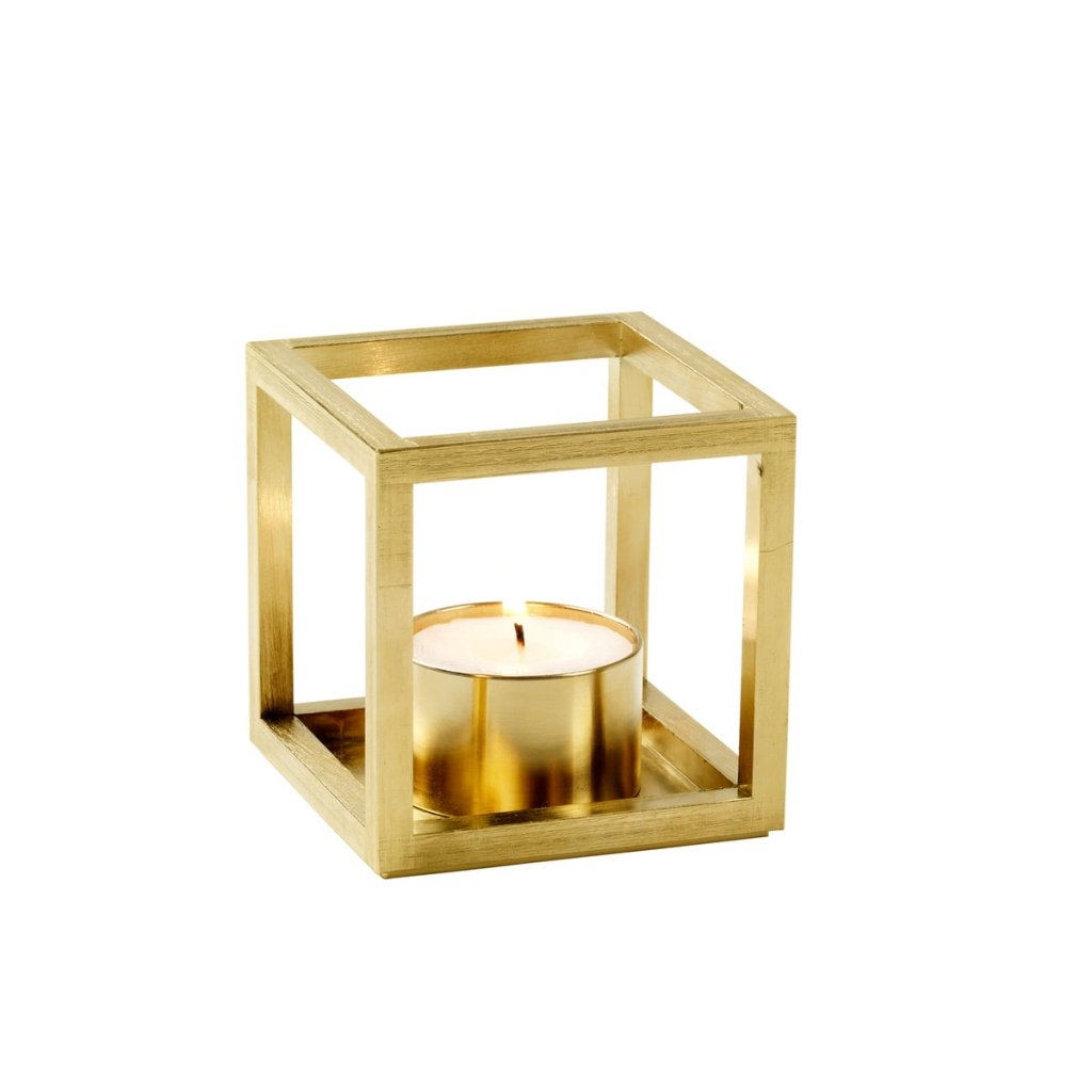 by Lassen Kubus T Svietnik Tealight Zlatý