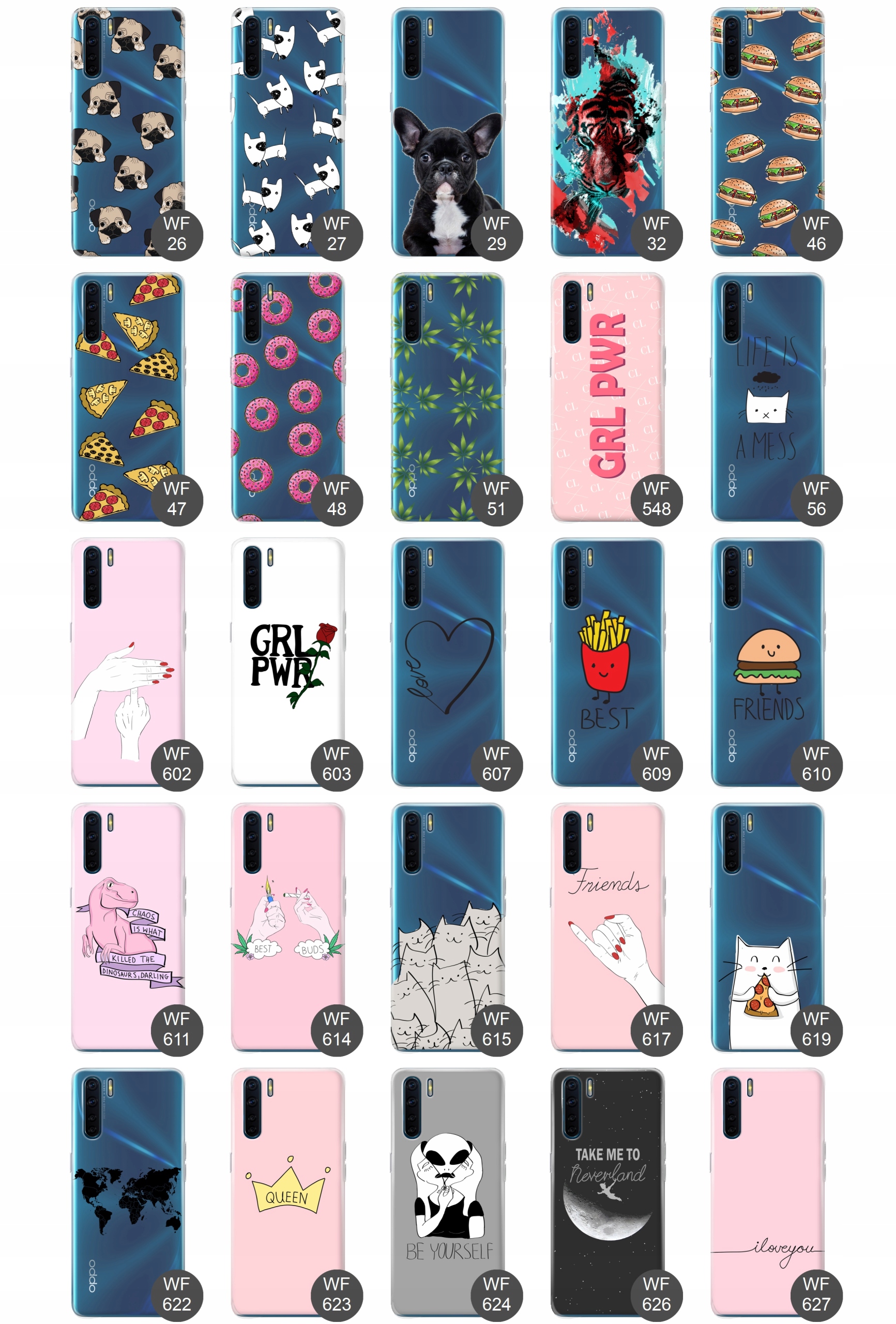 Etui do Oppo A91 case wzory guma