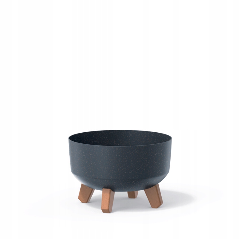

Doniczka Misa Na Nóżkach Niska 24CM Antracyt Eco