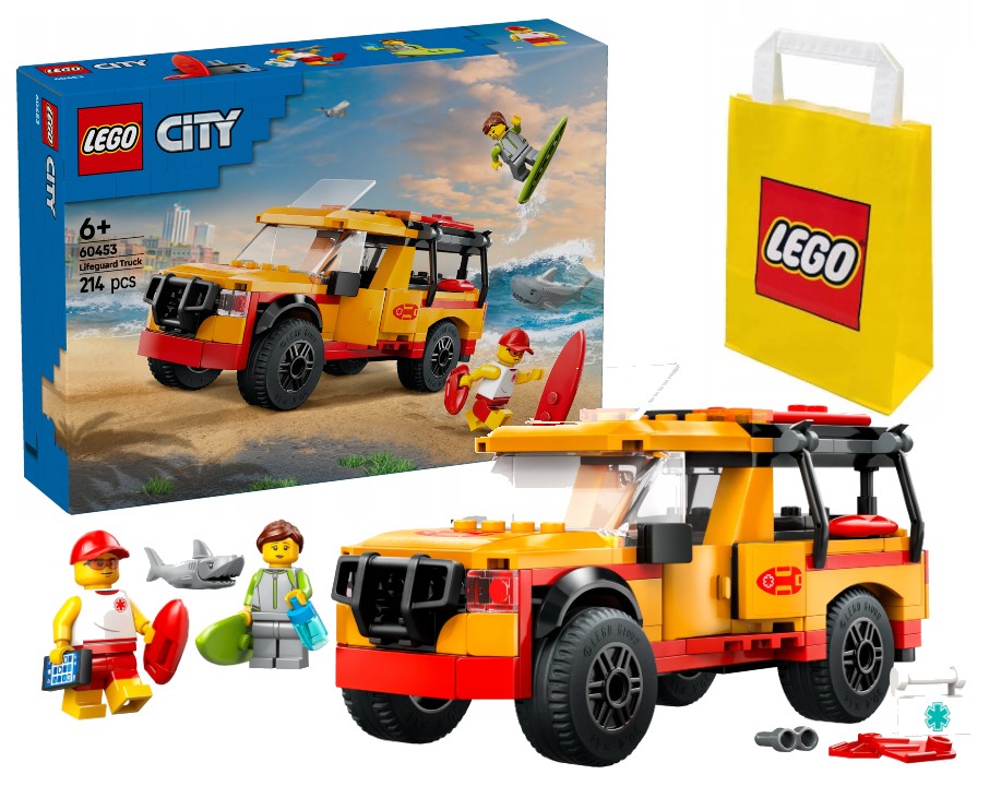 Lego City 6+ Auto Samochód Furgonetka Ratowników Plażowych 60453