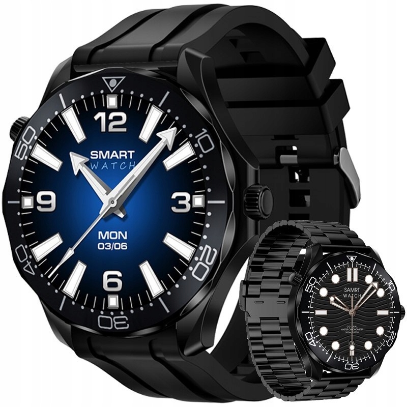 Inteligentné hodinky Veltori VT150-1 Čierny silikónový remienok Čierny náramok