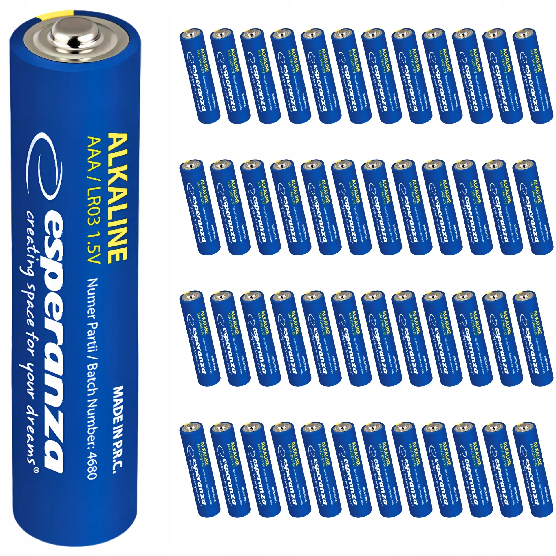 48X Bateria Baterie Alkaliczna Zestaw Aaa Do Paluszki Moc R3 LR03 1.5V