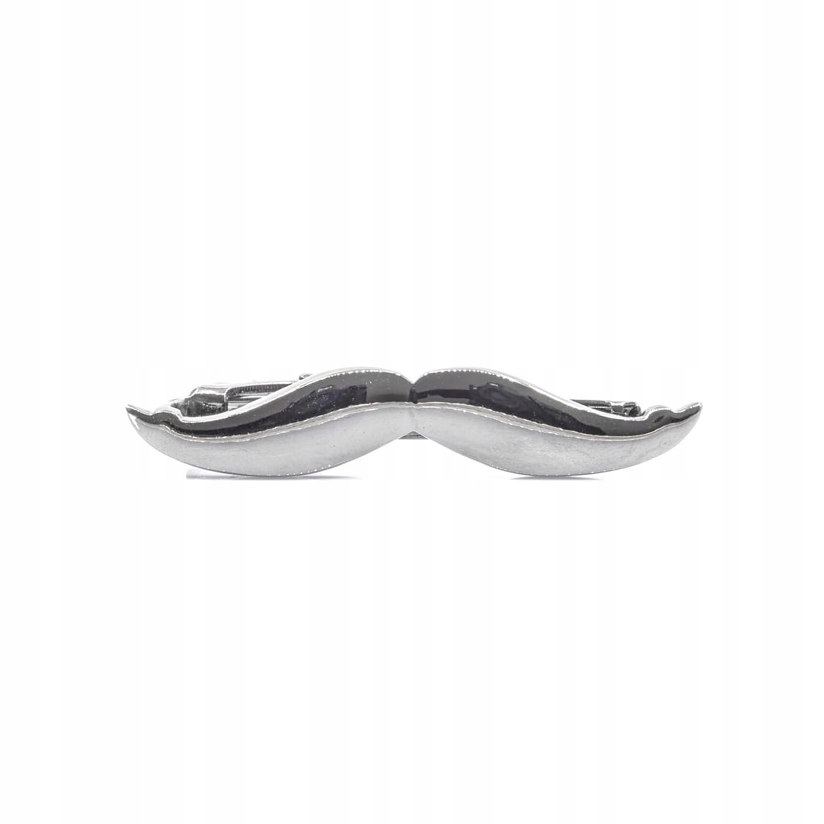 Sponka na kravatu stříbrná, knír mustache Em