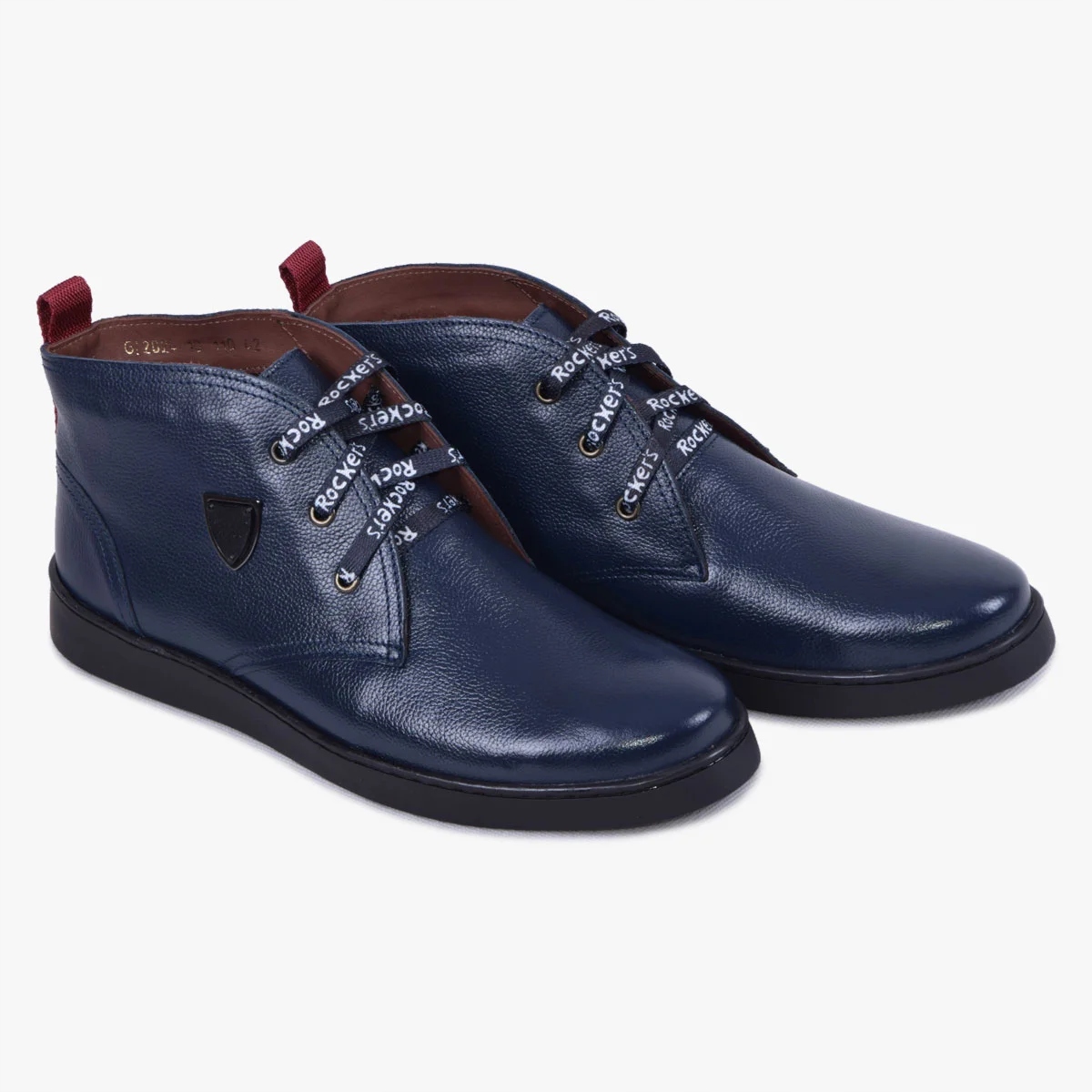 Zimní Boty Zimní Pánské Kožené Zateplené Tmavě Modré Kampol 41