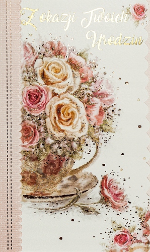 

Kartka na urodziny z życzeniami bukiet lux A6382B