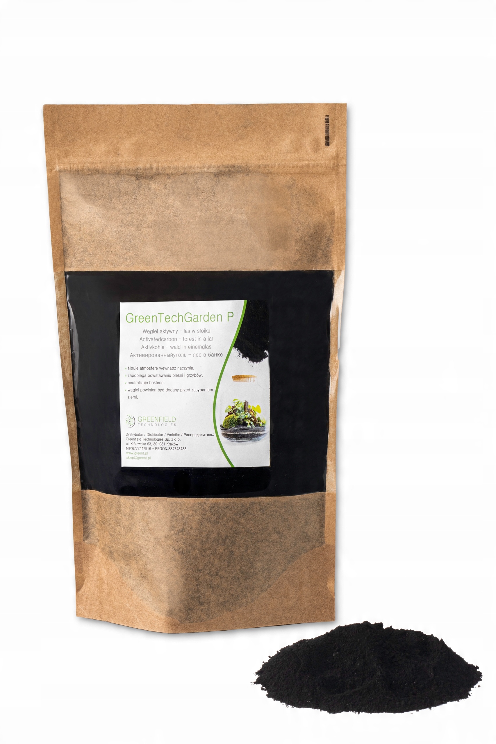 

Węgiel aktywny Pylisty Las w Słoiku, Szkle 500ml
