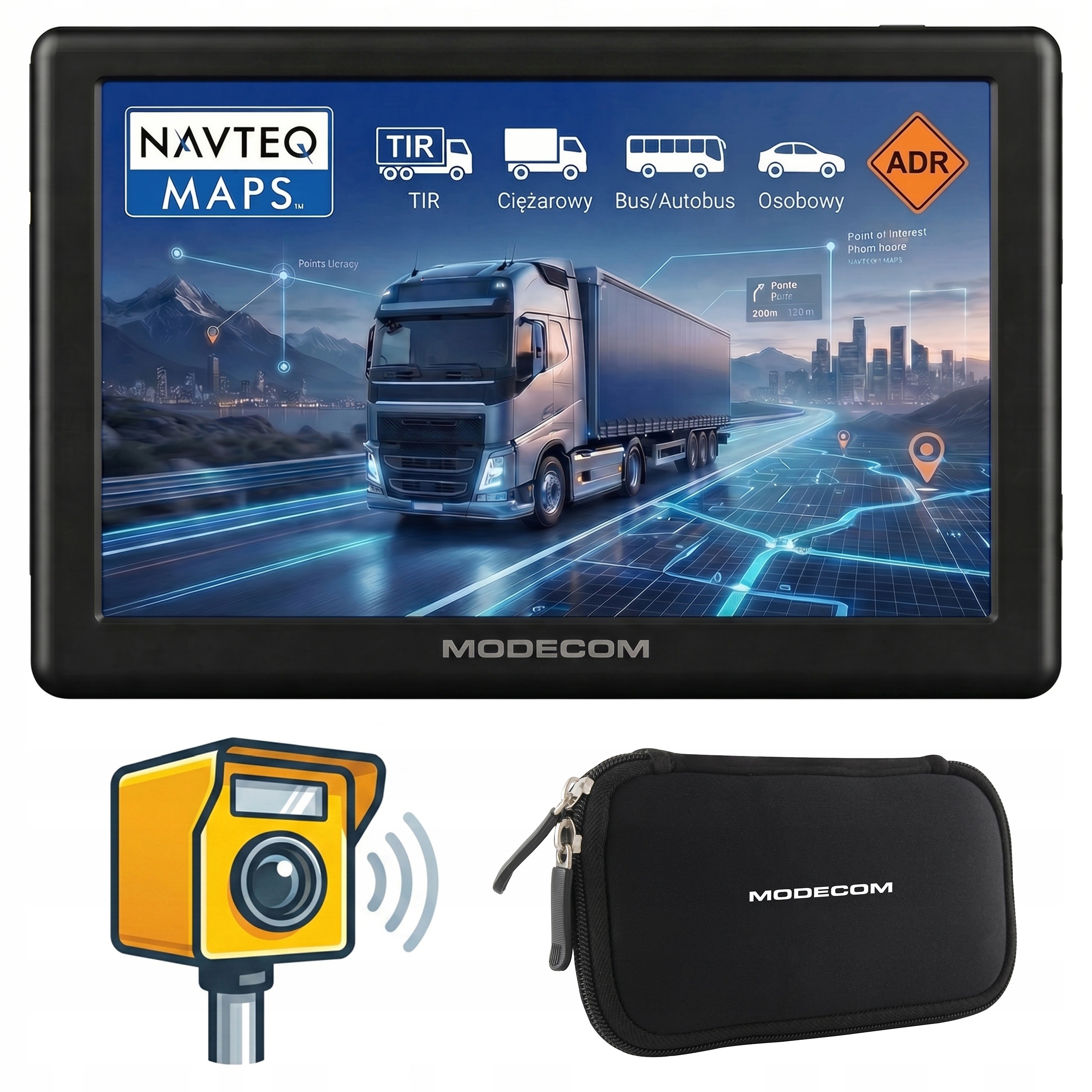 Navigácia Nákladné auto Modecom CX 5.0 Truck Tir Bus Puzdro Fotoradary 2026