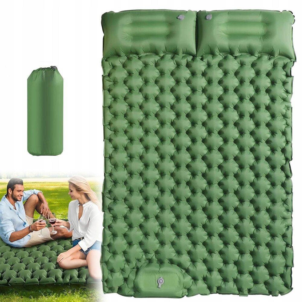 Dvojitá Samonafukovací Karimatka Kempingová Pro 2 Osoby Matrace Nová