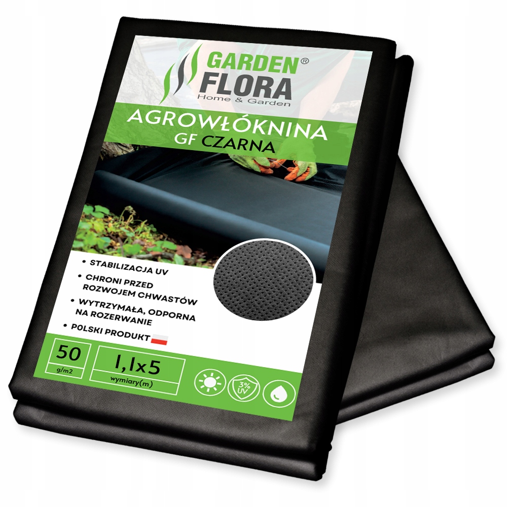 

Agrowłóknina Gf czarna 1,1x5m 50g Na Chwasty