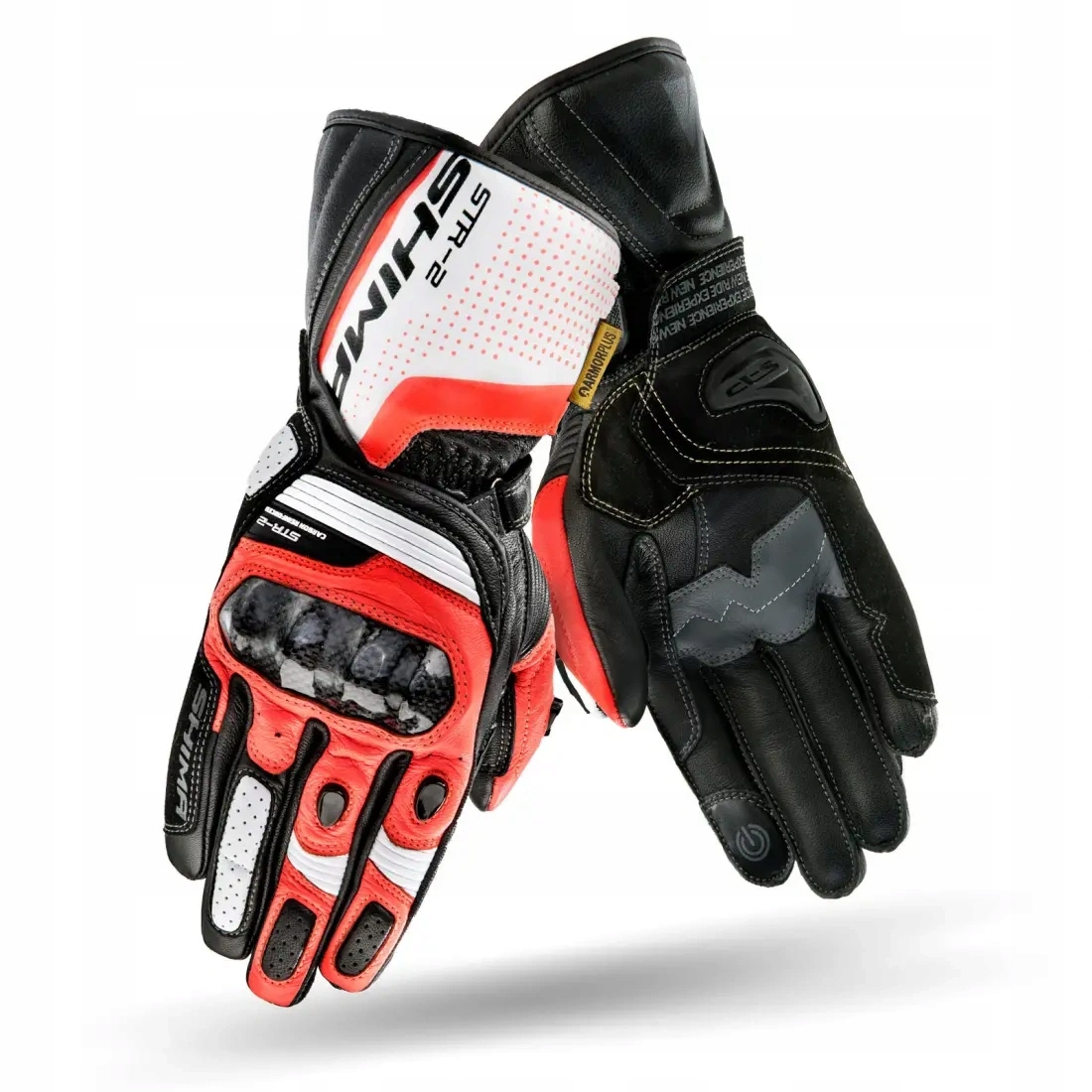 Motocyklové rukavice Shima STR-2 Gloves Red Fluo L