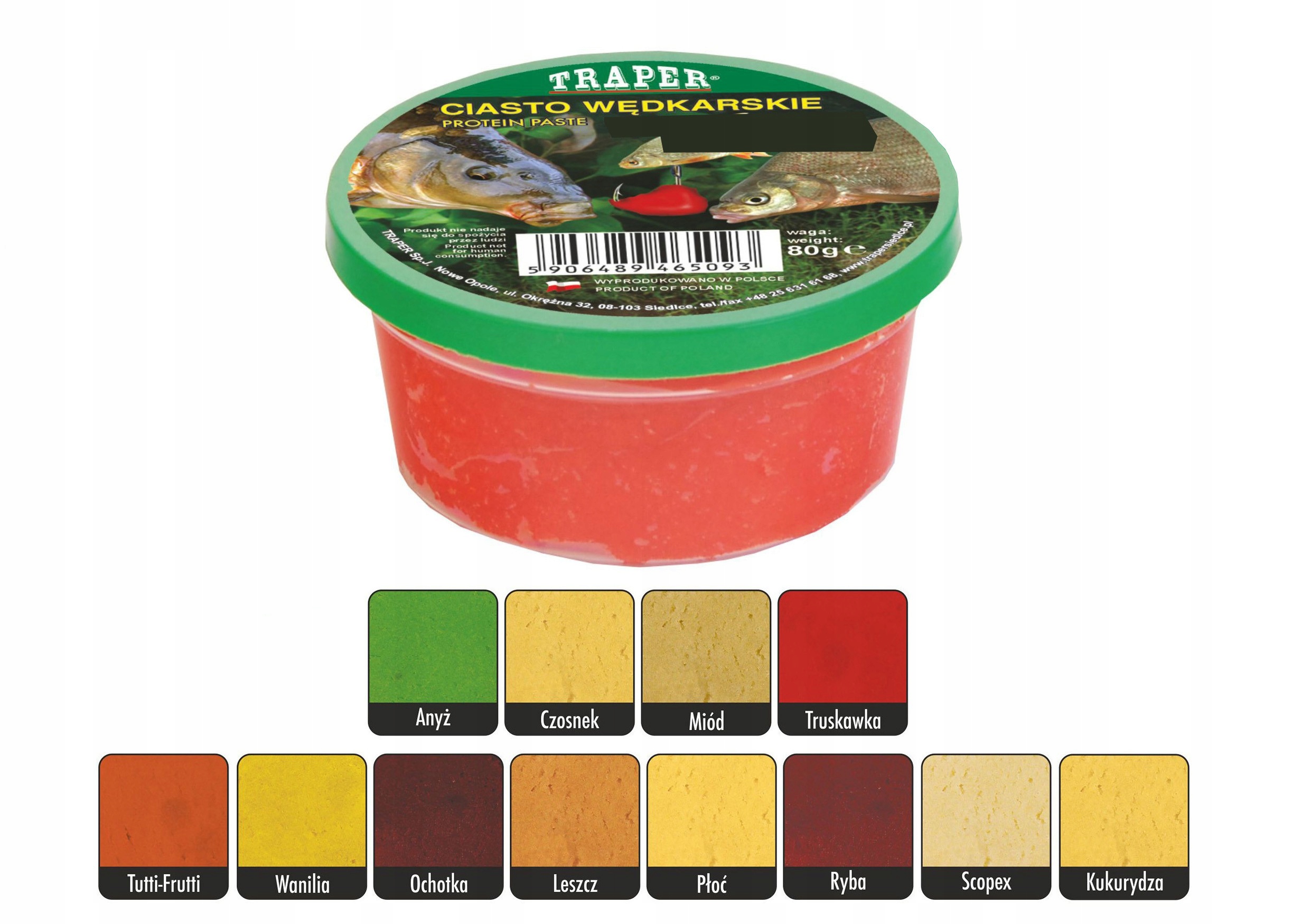 Ciasto proteinowe Traper 80g Truskawka