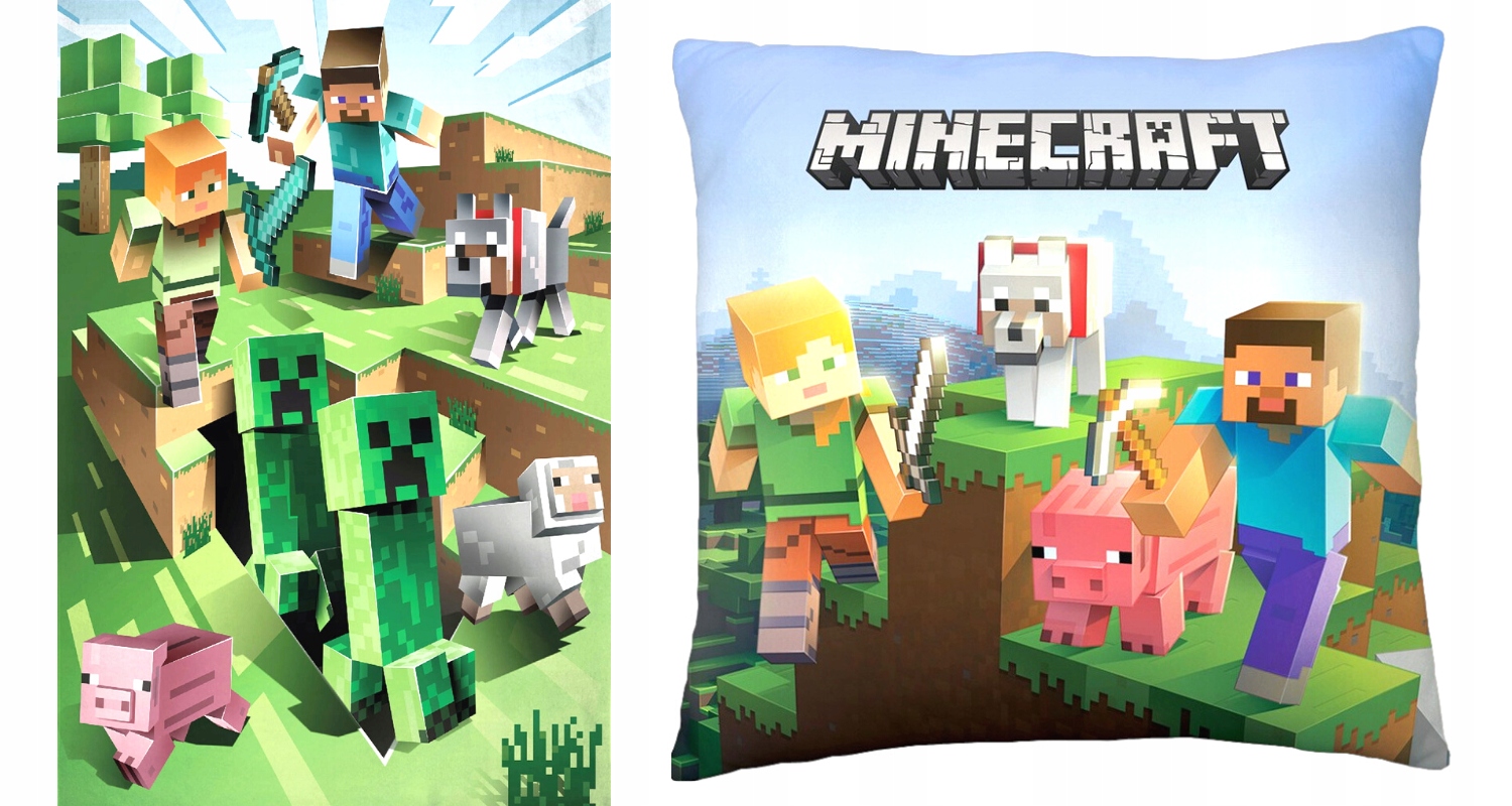 

Koc Minecraft Gra Poduszka przedszkola Zestaw
