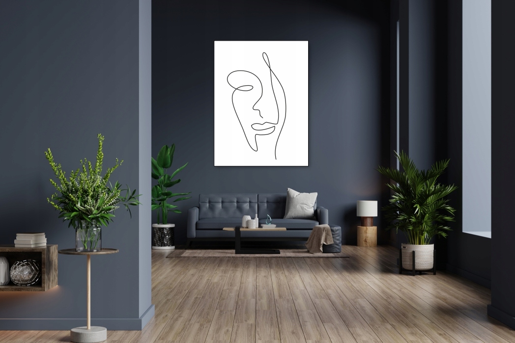 Twarz linia plakat obraz 21x30 cm obraz #165 Orientacja pionowa