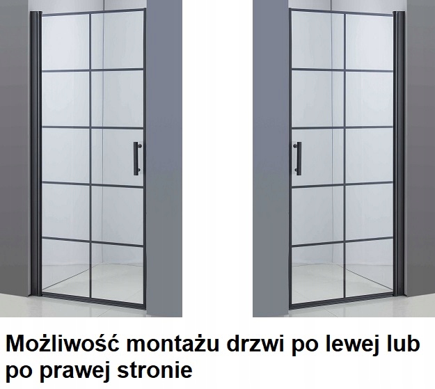 LOFT ! Czarne Drzwi Prysznicowe 70 reg. 69-72 cm EAN (GTIN) 5906849691209