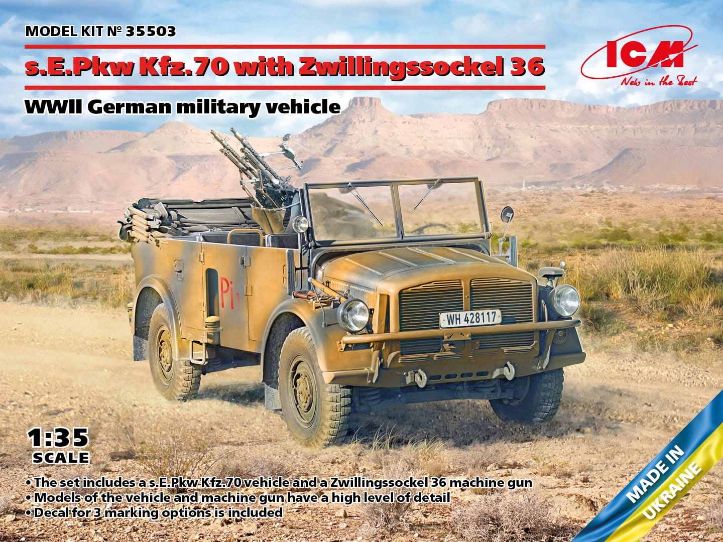 sEPkw Kfz.70 se Zwillingssockel 36 1:35 ICM 35503