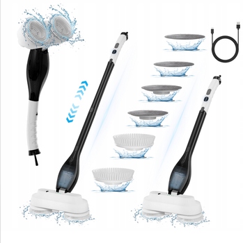 Elektrický kartáč Shine Mate – sprej, displej, IP68, 5v1 mop, bazén