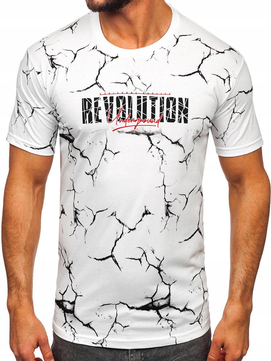 

T-shirt Koszulka Męska Biała 14717 DENLEY_2XL