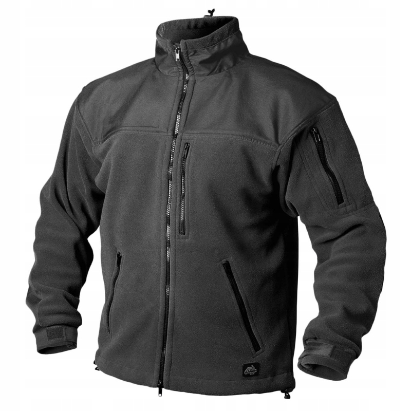 Fleecová Mikina Helikon Pánská Mikina Vojenská rozepínací Teplá Classic Army Černá XL