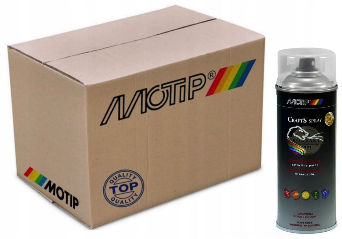 CRAFTS Lakier spray 400ml bezbarwny połysk 10sztuk