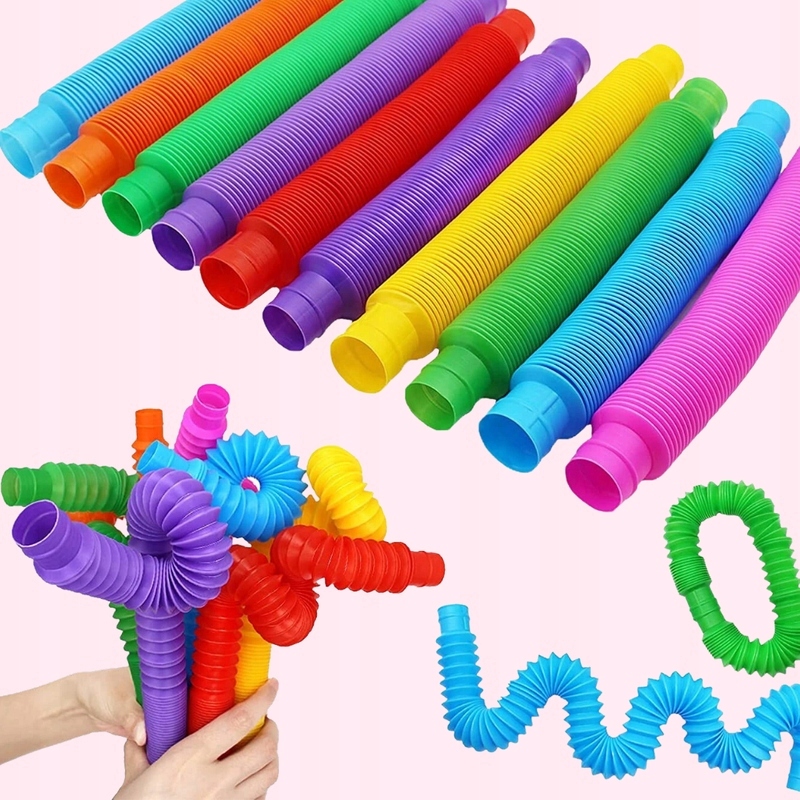 ZESTAW RUREK RURKI TUBY SENSORYCZNE EDUKACYJNE POP TUBE XXL DLA DZIECi Materiał plastik