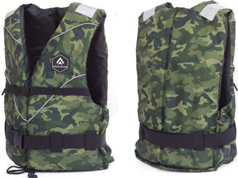 Kamizelka asekur. Aquarius Standard Military Camo Wędkarska Xs