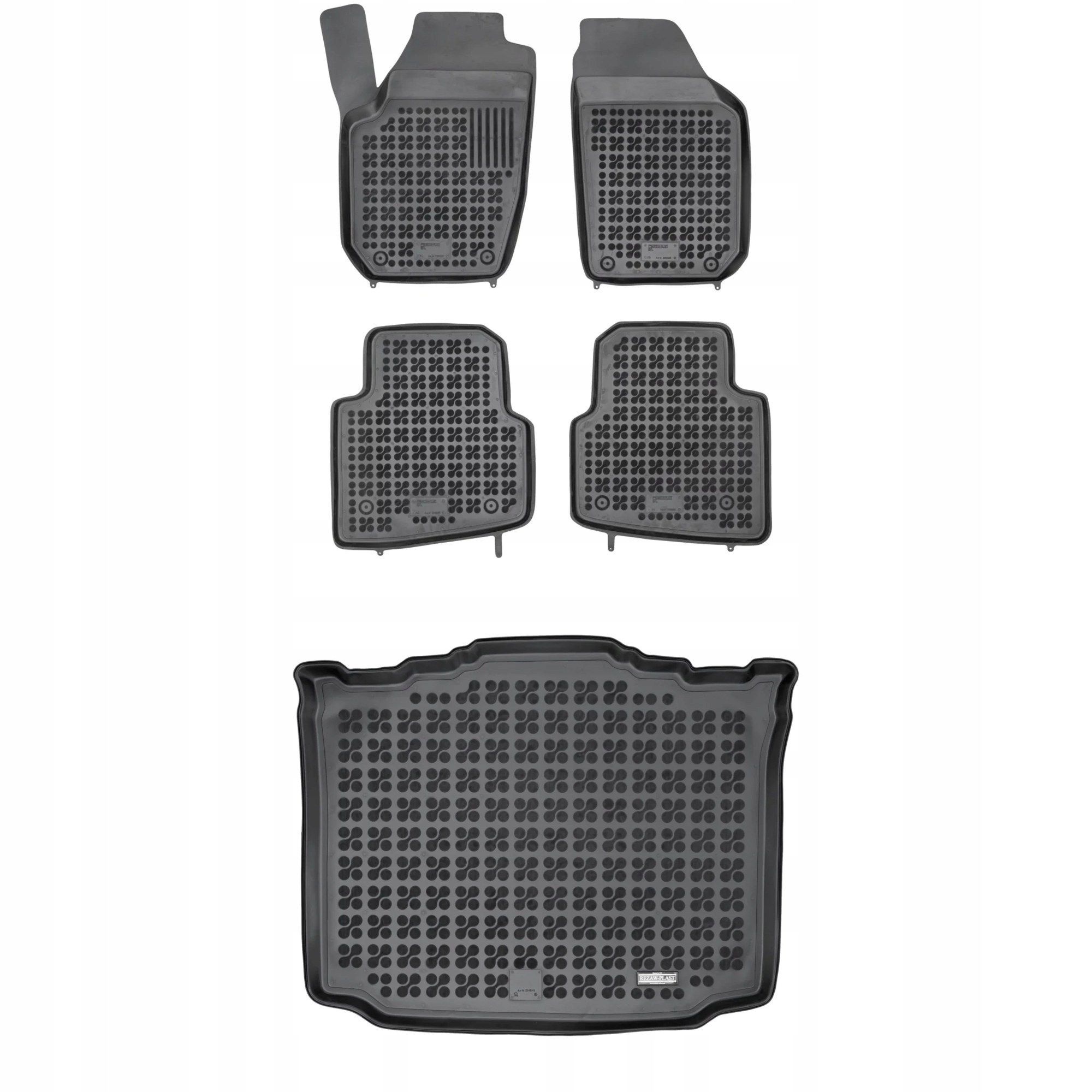 Gumová sada kobercov a rohoží Škoda Roomster 2006-2015