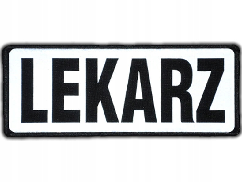 

Emblemat Lekarz odblaskowy na rzepie 13 x 5 cm
