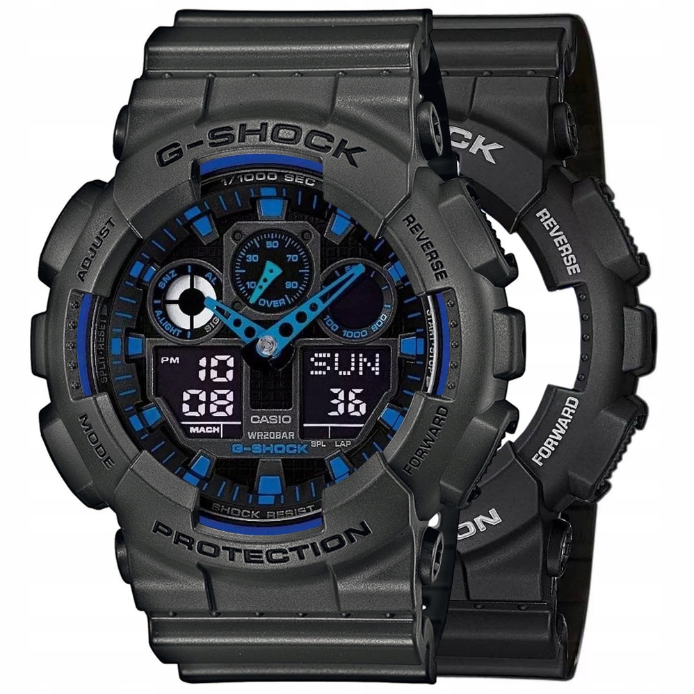 Sada G-shock GA-100-1A2ER Šedá Černá