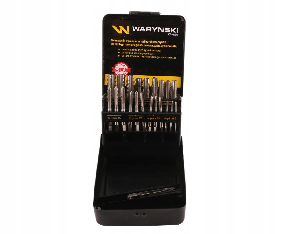 Sada závitníkov M3-M12 dvojdielna z ocele Hss 21 ks Waryński [WMG021