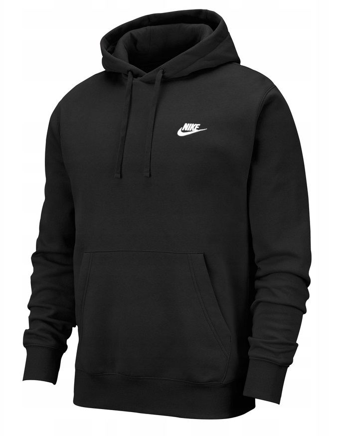 Bluza Męska kangurka czarna z kapturem Nike Club Fleece BV2654-010 r. S