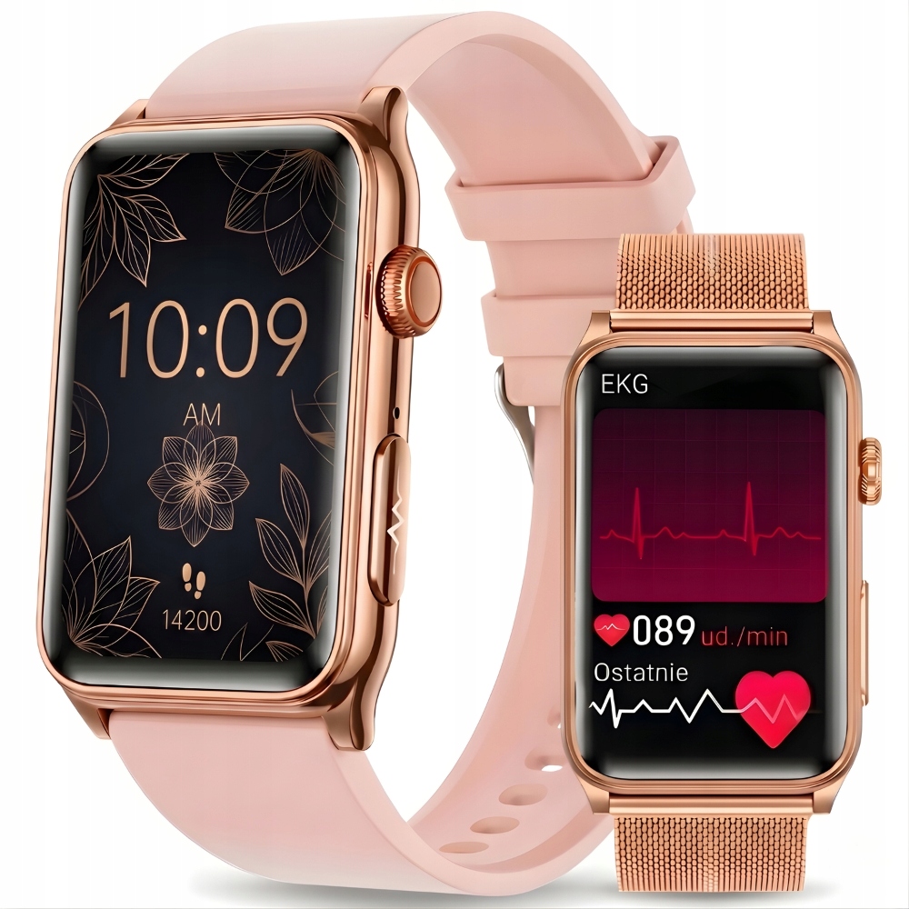 Smartwatch Dámske Hodinky Ekg Hrv Meranie Cukru Tlaková Teplota Tepová Frekvencia