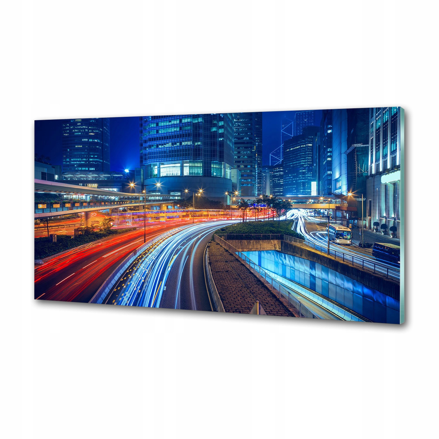 Panel do kuchyne Hongkong v noci 120 x 60 cm Lepidlo